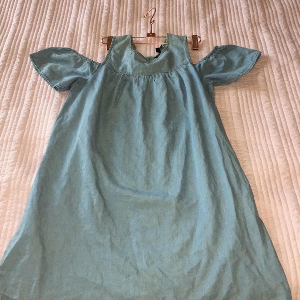 Denim Cold Shoulder Dress